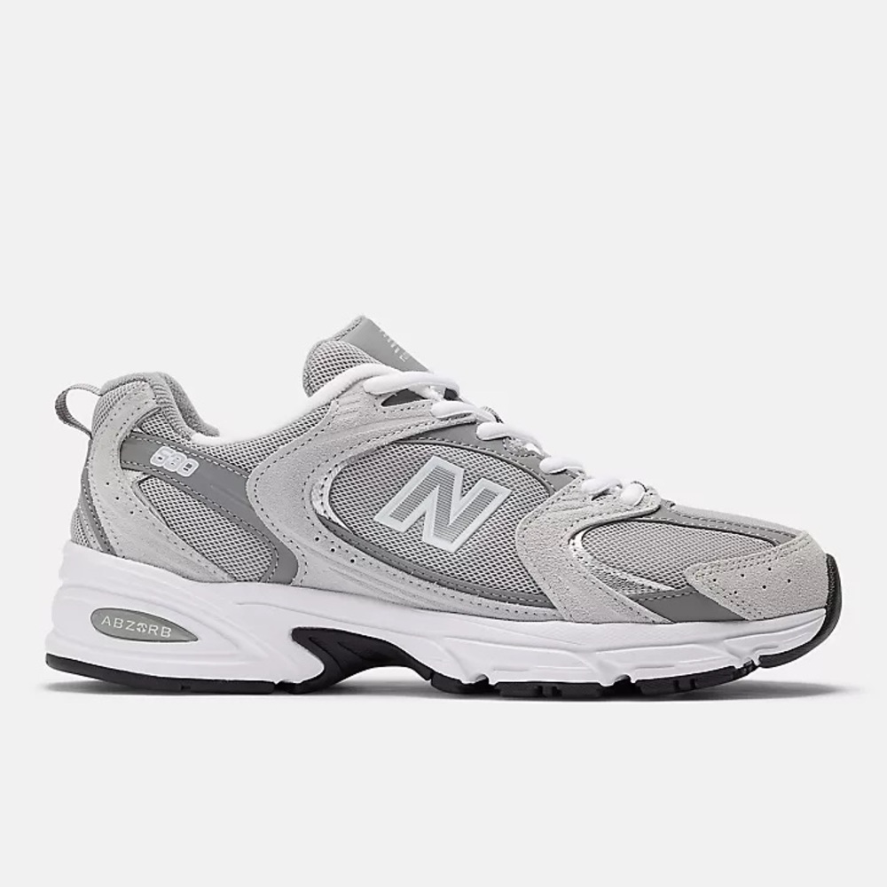 New Balance Gray and White Sneakers
